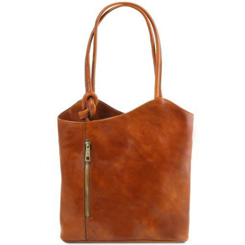 Patty - Leather convertible backpack shoulderbag